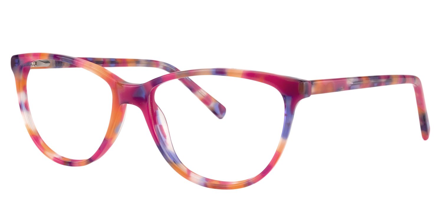 Oval Purple-Pattern Glasses | Zeelool Glasses3