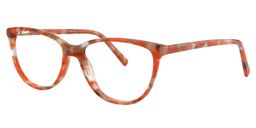 Alvira Oval Orange-Pattern Glasses2