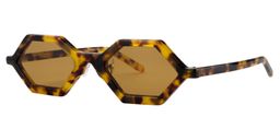 Xaviar Geometric Yellow Tortoise Sunglasses2