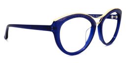 Carol Cateye Blue Glasses2