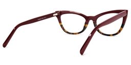 Ennis Cateye Dark-Red Glasses4