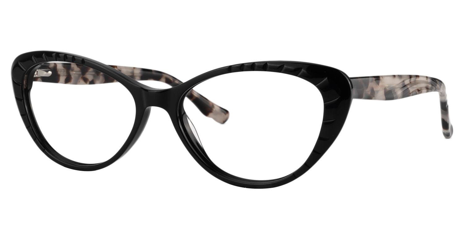 Cat eye Black Glasses | Zeelool Glasses3