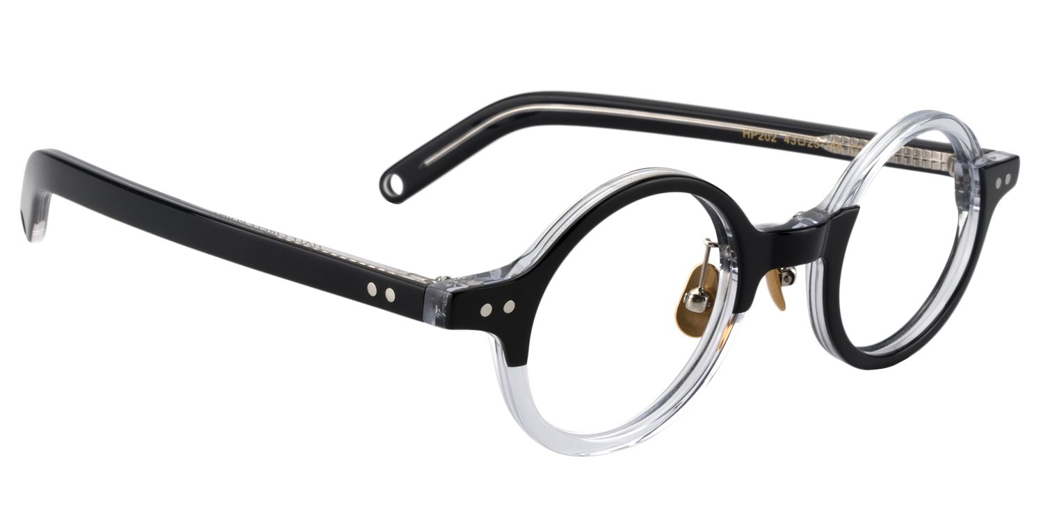 Round Black Clear Glasses | Zeelool Glasses3