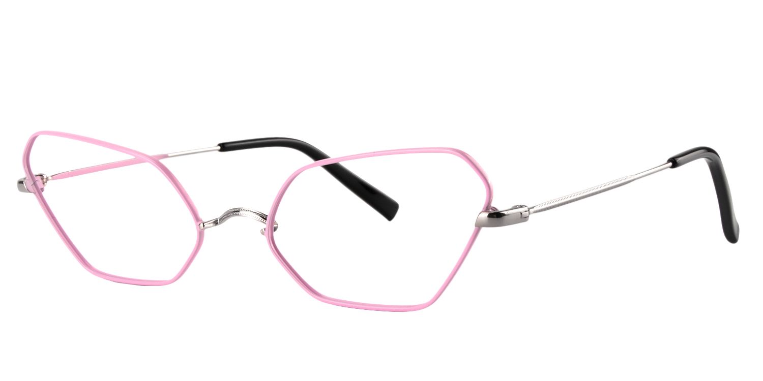 Geometric Pink Glasses | Zeelool Glasses2