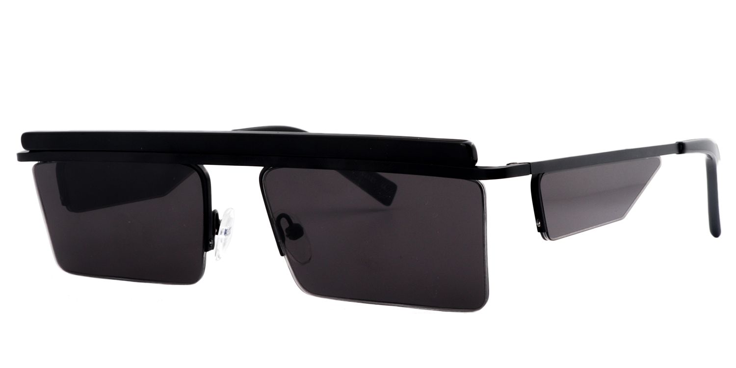 Rectangle Black Sunglasses | Zeelool Sunglasses3