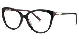 Callie Cat eye Black Glasses3