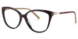 Callie Cat eye Dark Red Glasses2