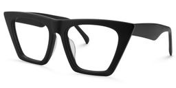 Cecile Cat Eye Black Glasses2