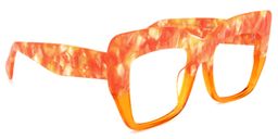 Charmaine Cat Eye Orange Glasses2