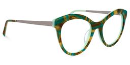Mileva Cateye Green-Floral Glasses2
