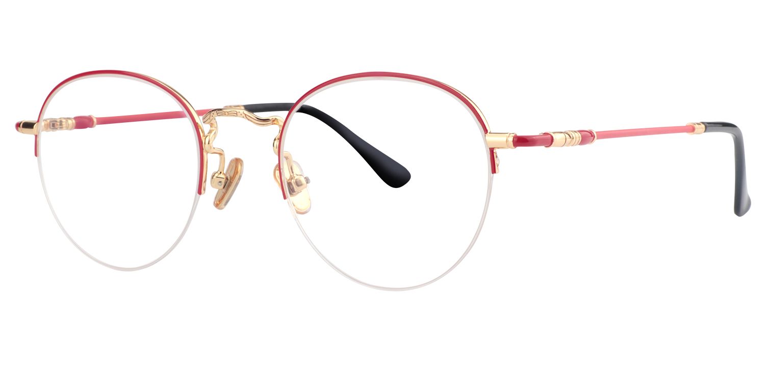 Round Red Glasses | Zeelool Glasses2