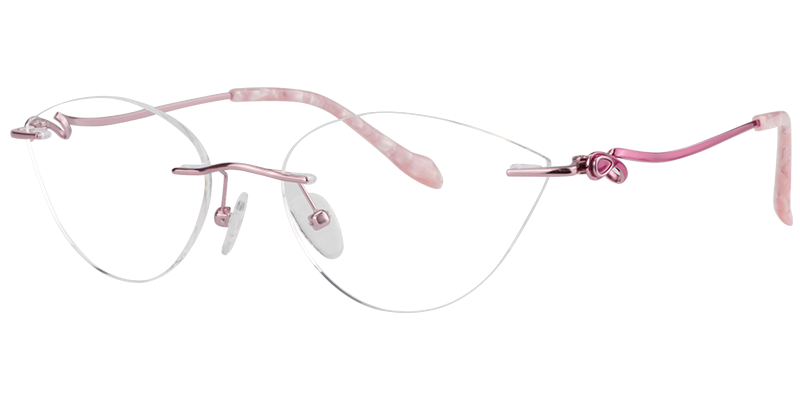 Cateye Pink Glasses | Zeelool Eyeglass Frames2