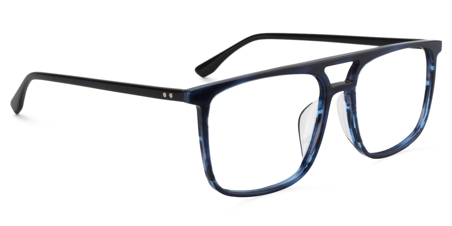 Aviator Dark Blue Glasses | Zeelool Glasses3