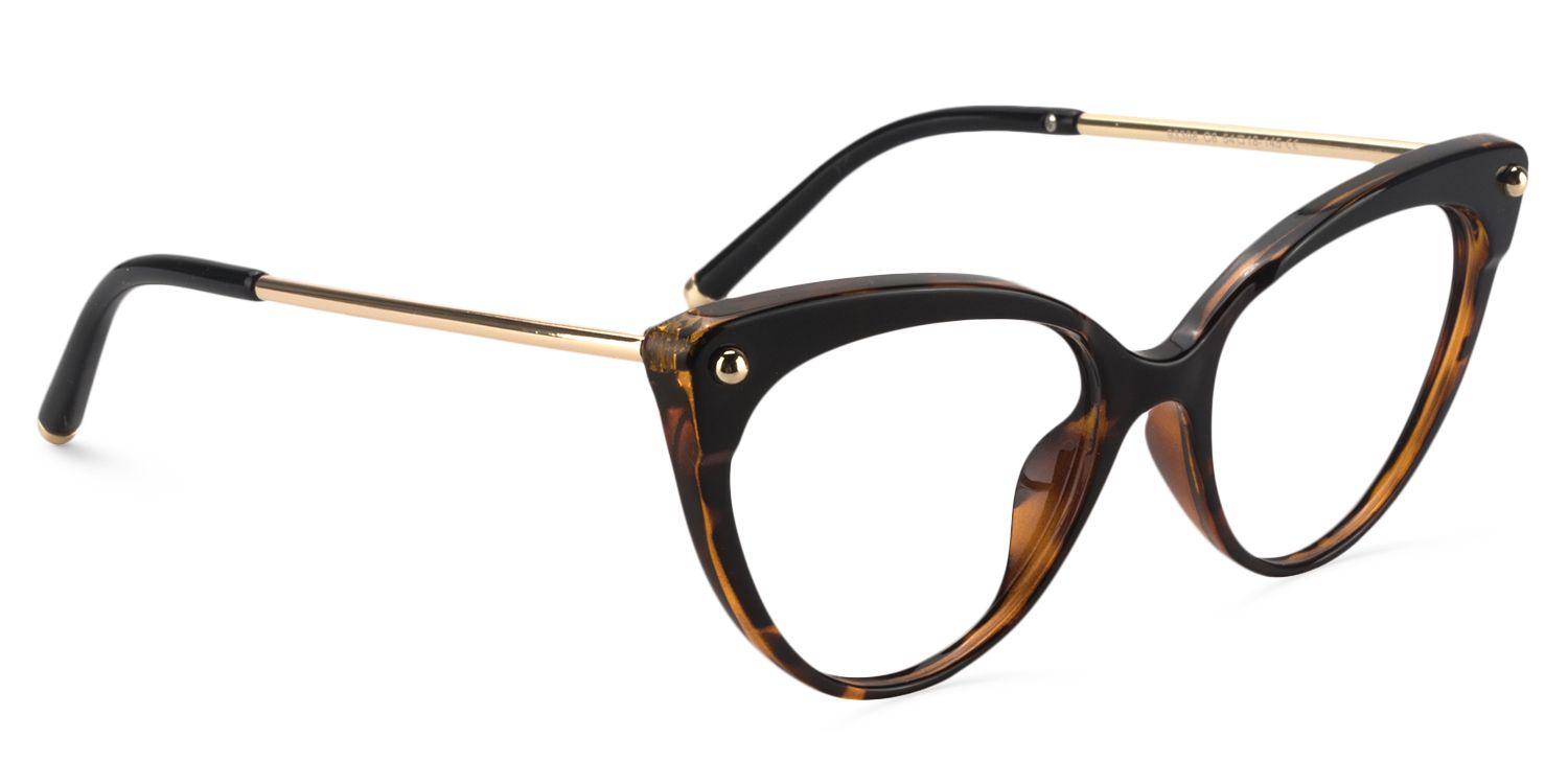 Cat Eye Yellow Tortoise Glasses | Zeelool Glasses2