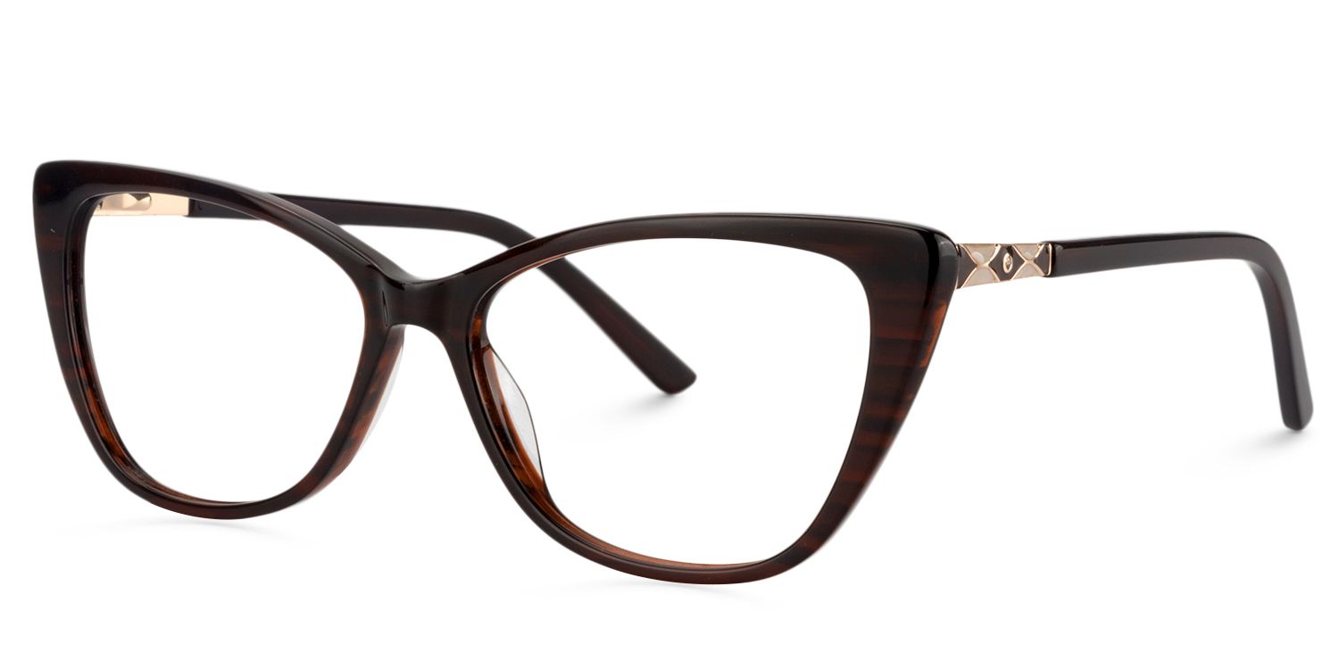 Cat eye Brown Glasses | Zeelool Glasses3
