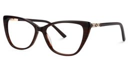 Candra Cat eye Brown Glasses3