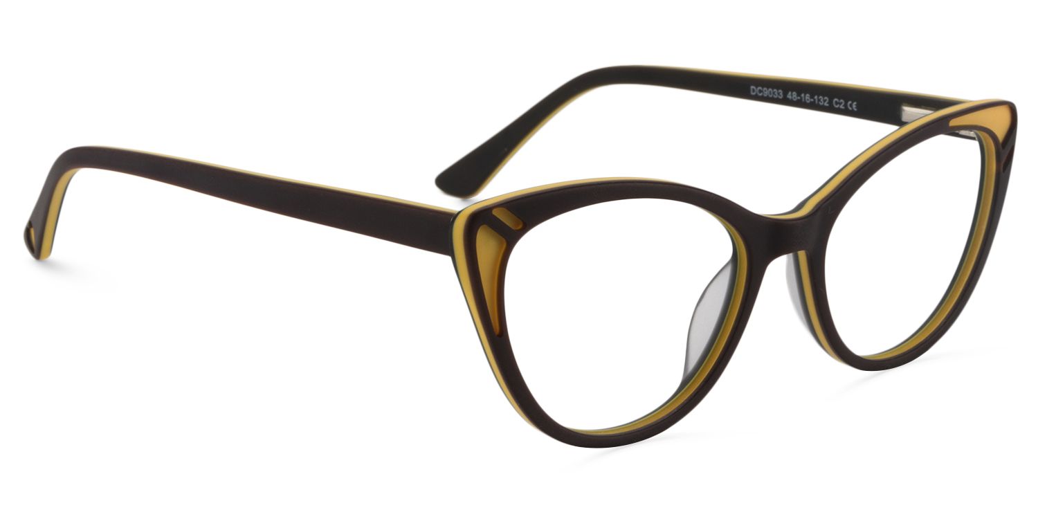 Cat eye Brown Glasses | Zeelool Glasses2