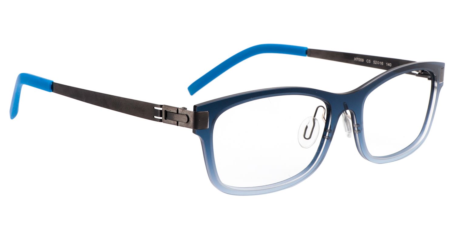 Rectangle Blue Glasses | Zeelool Glasses4