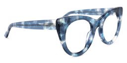 Starry Cateye Blue Glasses3