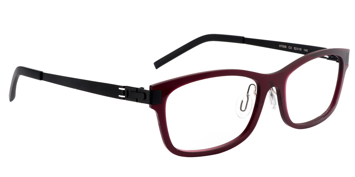 Rectangle Red Glasses | Zeelool Glasses2