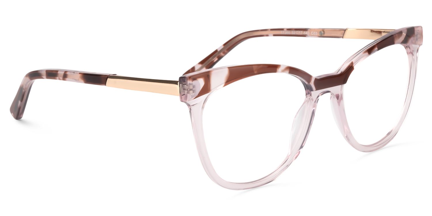 Browline Pink Glasses | Zeelool Glasses2