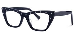 Casey Cat Eye Dark Blue Glasses3