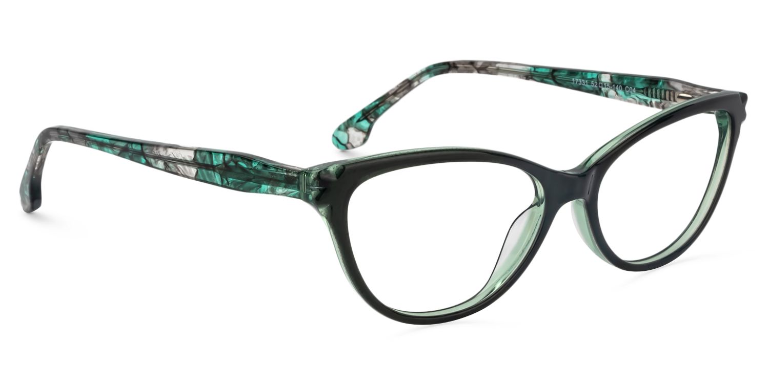 Cat Eye Dark Green Glasses | Zeelool Glasses2