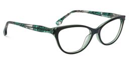 Celestyn Cat Eye Dark Green Glasses2