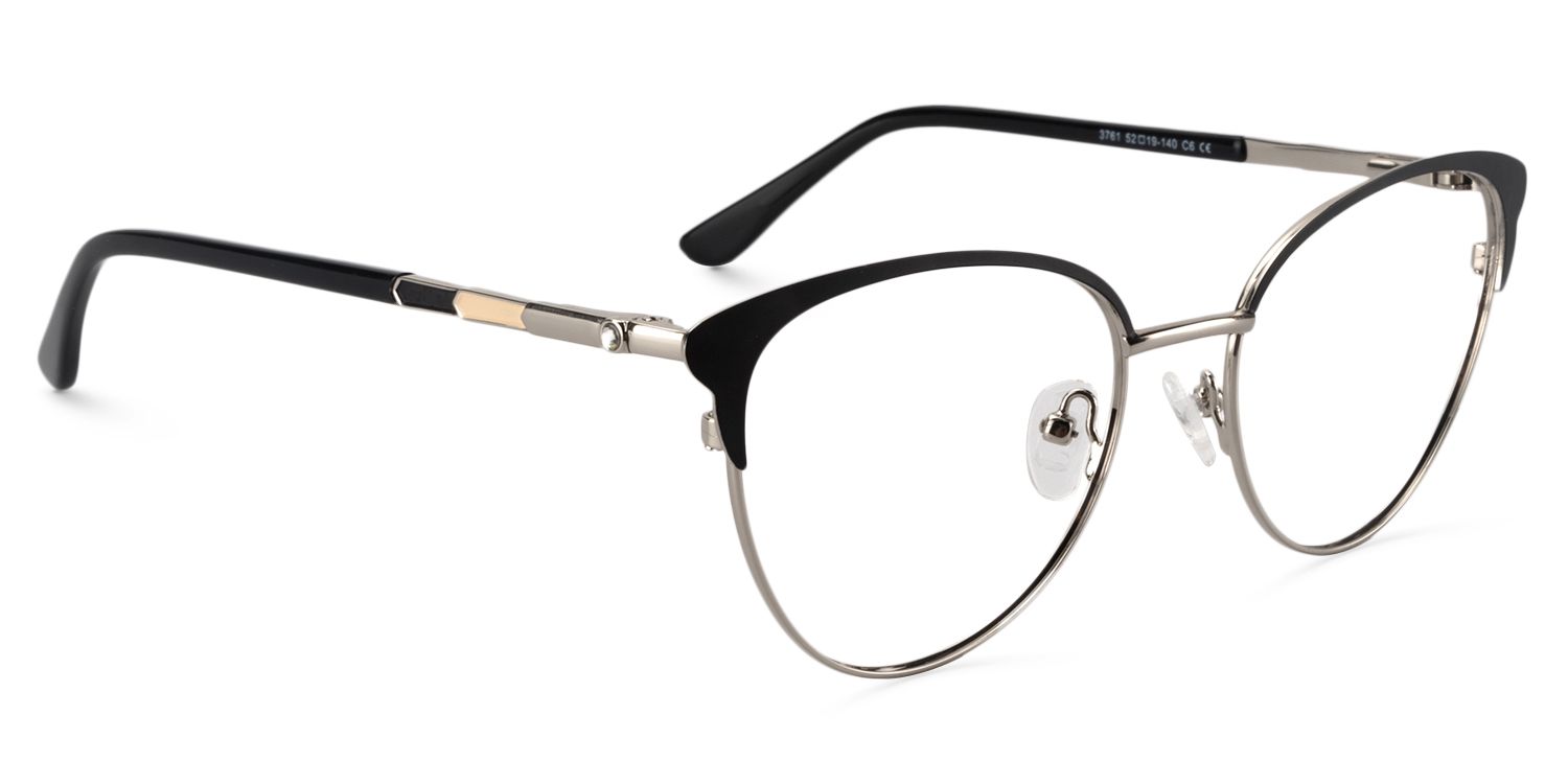 Browline Black Glasses | Zeelool Glasses3