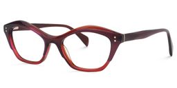 Carter Cat Eye Dark Red Glasses2