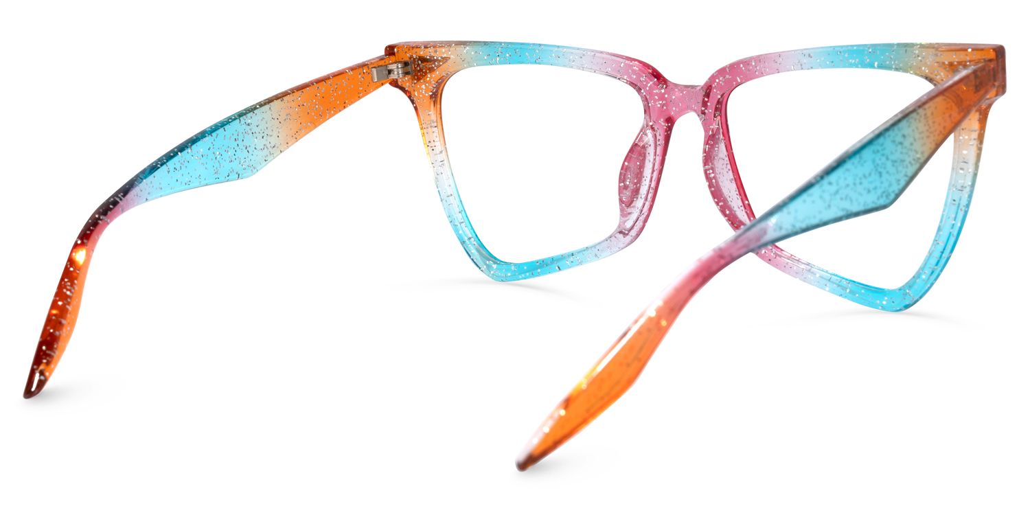 Geometrical Rainbow Eyeglasses | Zeelool Glasses3