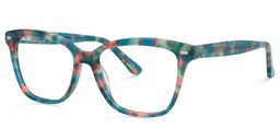 Chandler Square Green Floral Glasses2