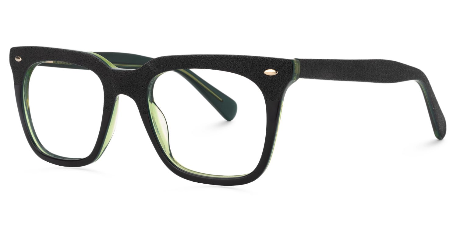Square Dark-Green Glasses | Zeelool Glasses3