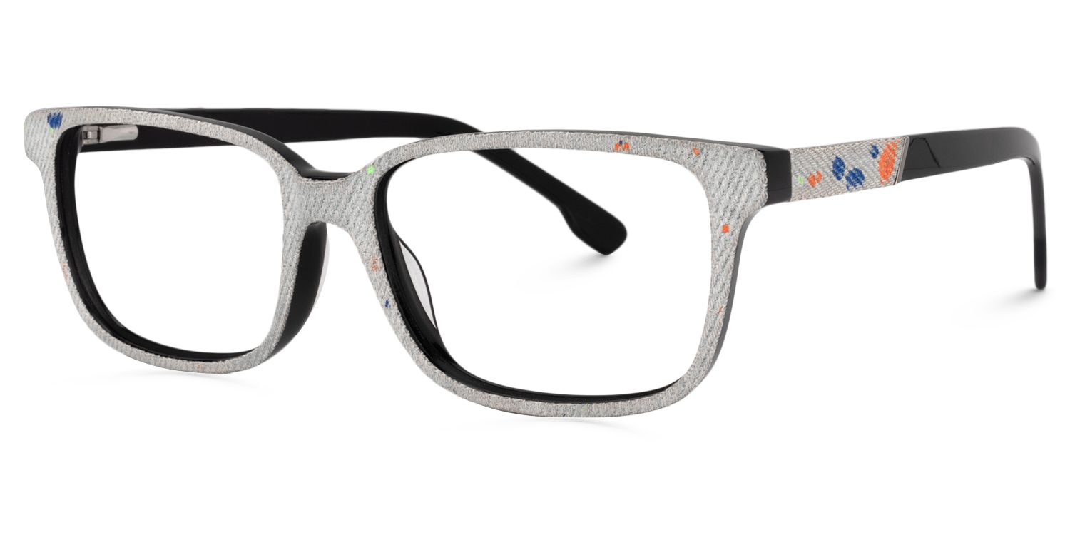 Rectangle Gray Glasses | Zeelool Glasses3