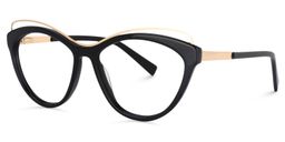 Chava Cat Eye Black Glasses3