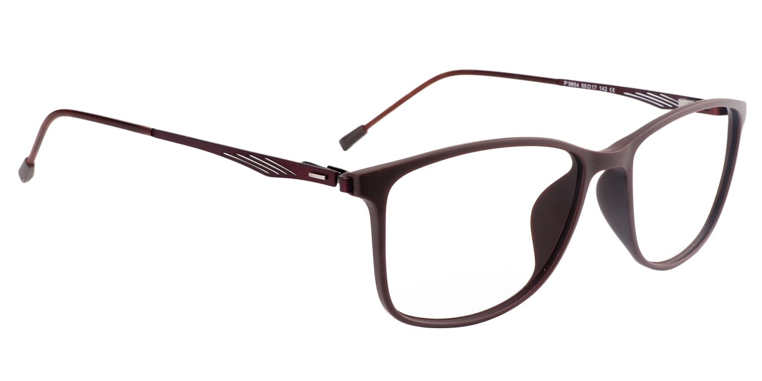 Rectangle Brown Glasses | Zeelool Glasses3