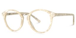 Chloe Round Beige Glasses2