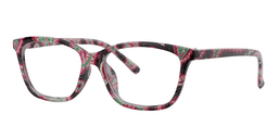 Deidre Rectangle Pink Floral Reading Glasses2