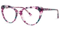 Chyna Cat Eye Purple Pattern Glasses3