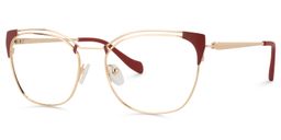 Cicero Square Dark-Red Glasses2