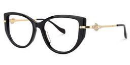 Claudine Cat Eye Black Glasses2