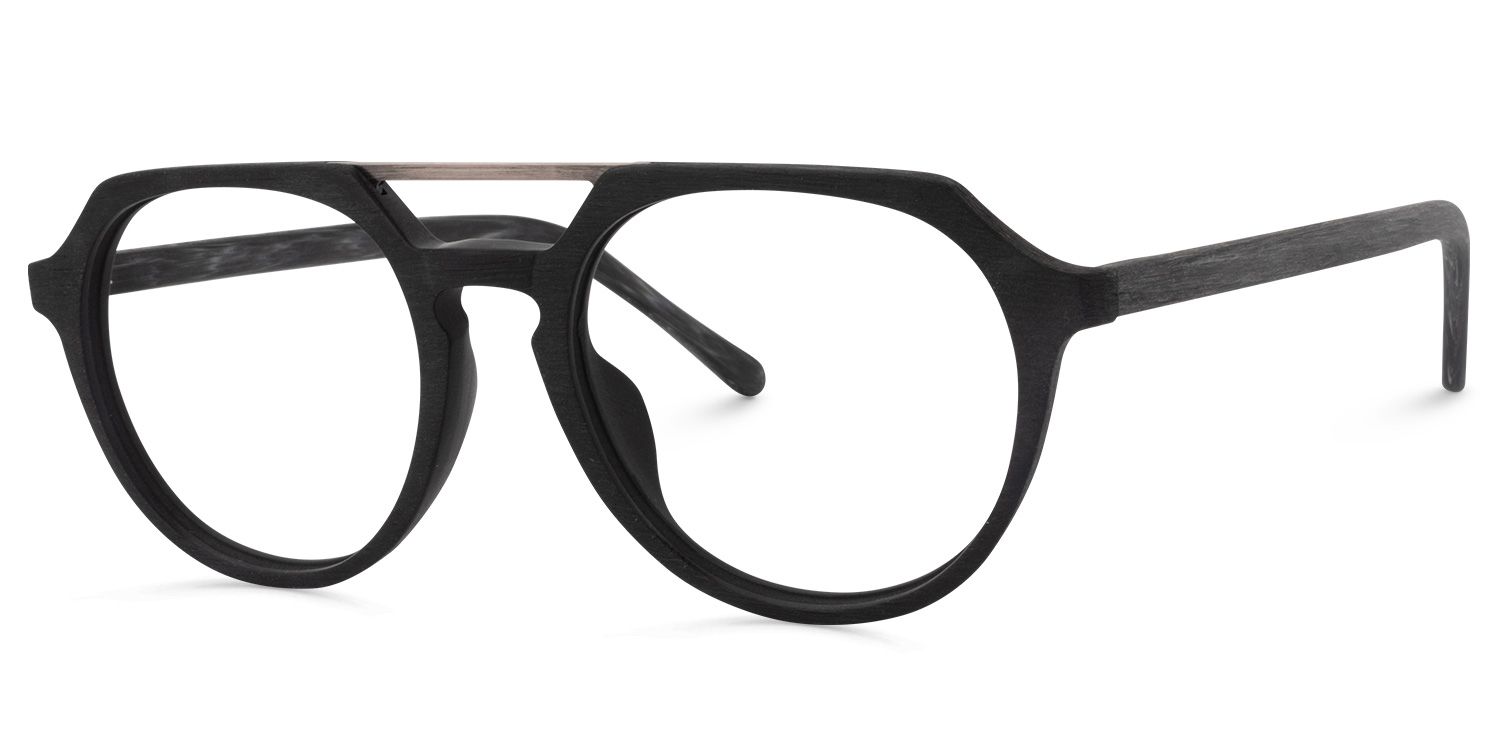 Aviator Black Glasses | Zeelool Glasses2