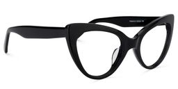 Claudette Cat Eye Black Glasses2