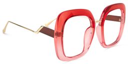 Clarissa Square Red Glasses1