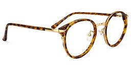 Christine Round Tortoise-Gold Eyeglasses1