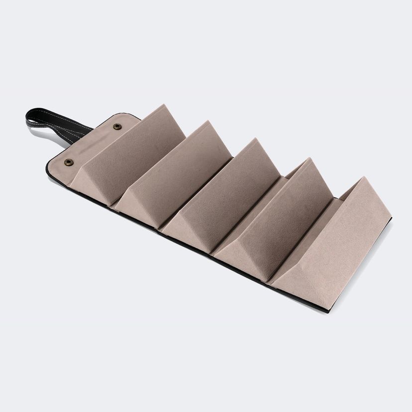 High-end Leather Hanging Black Eyeglasses Storage