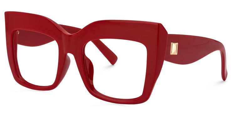 Alberta Cat Eye Red Glasses