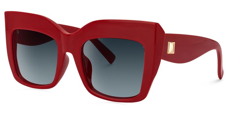 Alberta Red Square Sunglasses