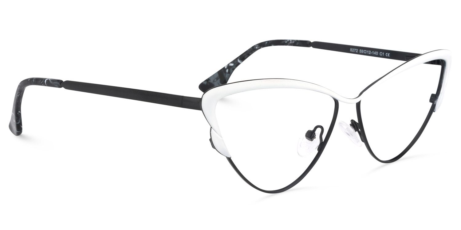 Cat Eye White Glasses | Zeelool Glasses2
