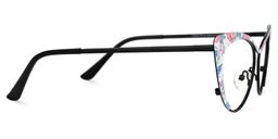 Ellen Cateye Red-Floral Glasses2